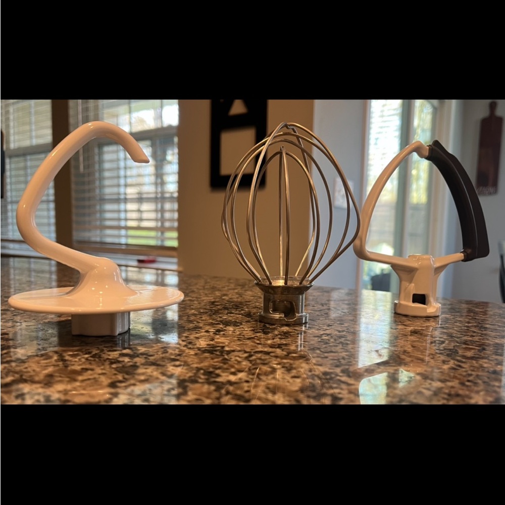 $24 EACH OR $65 FOR ALL THREE KitchenAid White and Silver Kitchen Tools Set